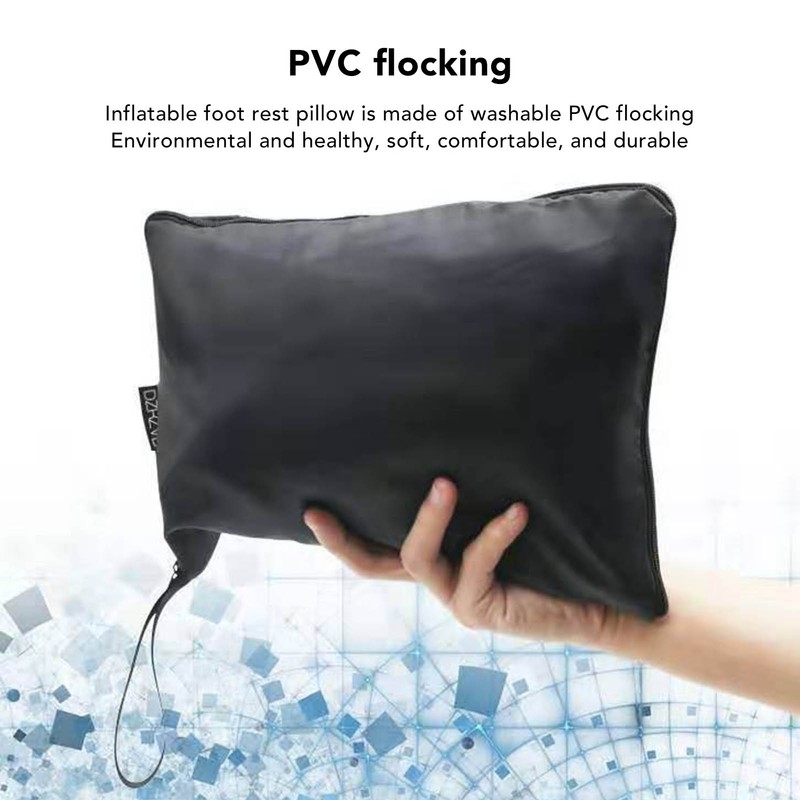 Inflatable Foot Rest Pillow Adjustable 3 Layers Travel Airplane Foot