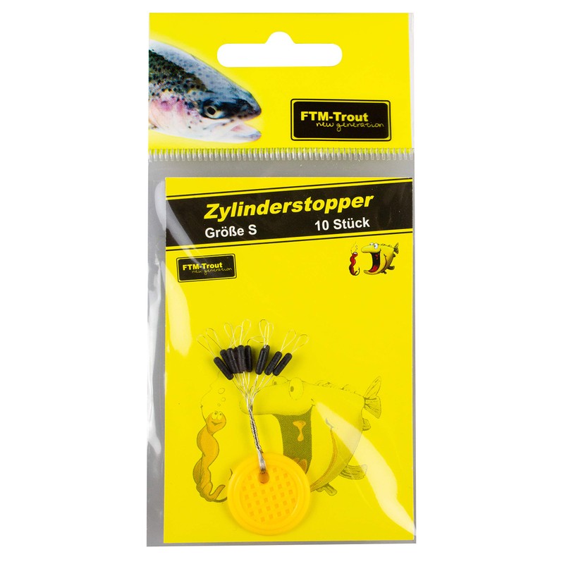 FTM Trout Cylinder Stoppers Size S - 10 Rubber Stoppers