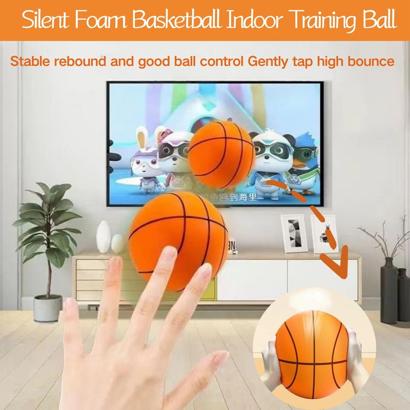 2025 Upgrade Silent Basketball, Silent Foam Basketball Indoor Training Ball,