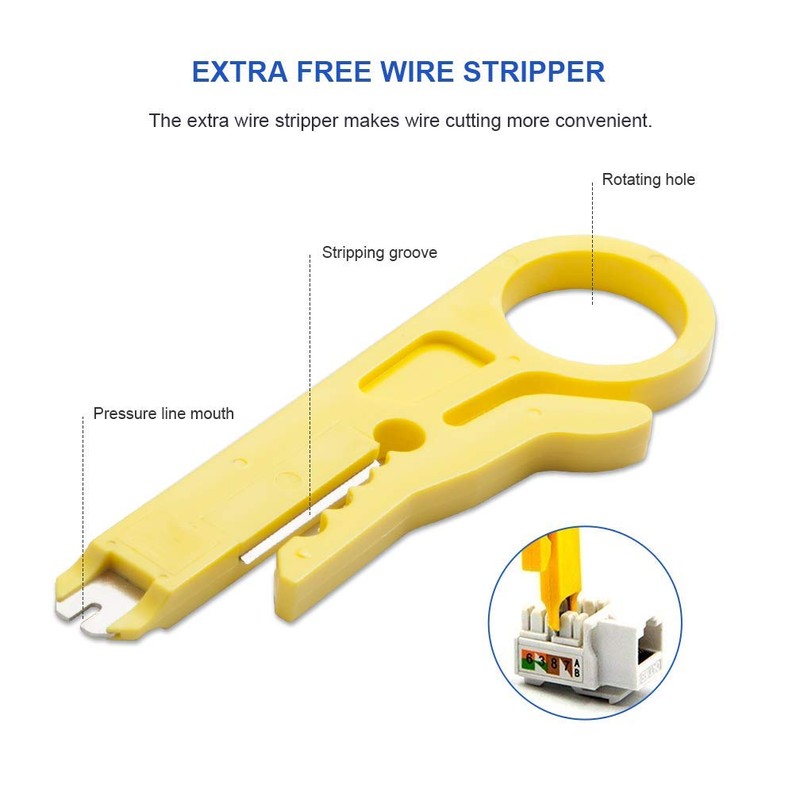 5 PCS Yellow Wire Stripper IDC Insertion Tool Punch Down