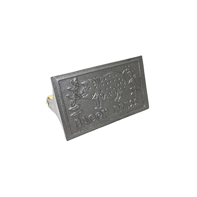 Cast Iron Bacon Press with Wooden Handle