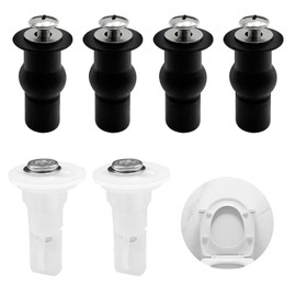 Toilet Seat Dowel Set Toilet Seat Attachment - Toilet Seat Screws & Dowel Set, Toilet Lid Attachment, Top Mounting for Toilet Seat, Durable Replacement Parts for Bathroom & DIY (6 Pieces)