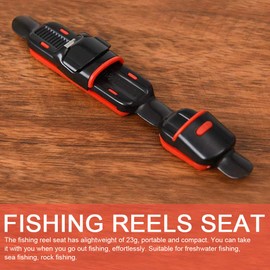 JIEDALIN 2 Pcs Adjustable Stainless Steel Fishing Reel Seats Fishing Reels Seat Fishing Reel Holder Fishing Roll Holder for Rack Sea Fishing Rod Building