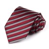 HISDERN Striped Wedding Tie Handkerchief Men's Necktie & Pocket Square
