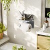 Tindbea Toilet Paper Holder with Phone Shelf, Adhesive or Screw