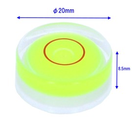 EBISU R20 Horizontal Device Round Bubble Tube, For Machine Mounting, Green, Depth 0.8 x Height 0.33 x Width 0.8 inches (2 cm)