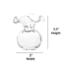 Vietri Italian Hibiscus Mouthblown Glassware Vase Collection (Bud, Clear)