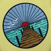 ZEGINs Sunrise From The Sea Patch Embroidered Applique Badge Iron