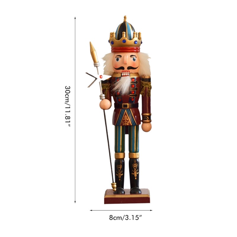 Christmas Wooden Nutcracker Figures 12 inch Nutcracker Ornament Christmas Decorations