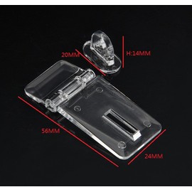 6PCS Crystal Clear Acrylic Lock Hasp Buckle Transparent Hinge Hasps