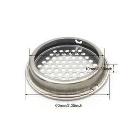 50Pcs Air Vents 2 Inch(53mm) Circular Soffit Vent Stainless Steel Round Vent Mesh Hole Louver for Kitchen Bathroom Cabinet Wardrobe(Flat)