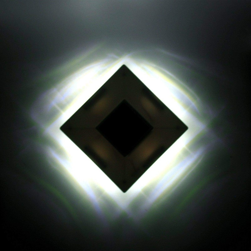 RELIGHTABLE Solar (4-Pack) Low Profile Black/White Will Fit 3.5"X3.5" and