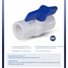 Midline Valve PVC Ball Valve Blue T-Handle for Potable Water