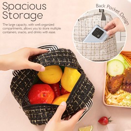 Vacfulliven Lunch Bag for Women Large Capacity Lunch Box Cute Insulated Lunch Bag Reusable Lunch Bag for Work Travel