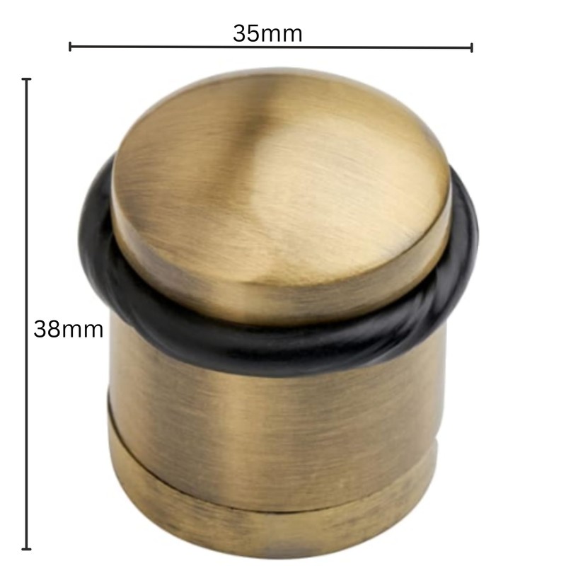 Aretro Antique Brass Door Stop Dome Metal
