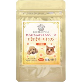 Wannyan Smile Series Lactic Acid Bacteria Supplement "Ikikiki All-in-One (Lactic Acid Bacteria)", 0.5 oz (15 g) (250 mg x 60 Tablets)