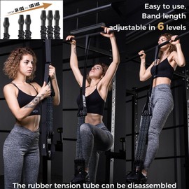 Innstar Pull Up Assistance Bands, 3 Heavy-Duty Adjustable Pull Up Bands Set, Pull Up Bands Assistance Bands for Enhanced Strength Training - Patent (Blue 165lbs Adjustable Resistance)