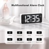 CHEREEKI Alarm Clock Bedside Mains Powered, Digital Clock with Large
