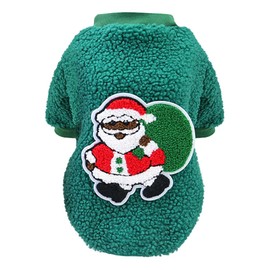Izefia - Suéter para perro, disfraz de perro, ropa de Navidad, suéter de lana para perro, suéter cálido de invierno, pijama de Navidad, árbol de renos, suéter para perro pequeño, mediano, gato, color