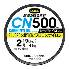 Duel CN500 Carbon Nylon Fishing Line No. 2/3/4/5/6/8/10, 546.8 yd (500 m), yellow