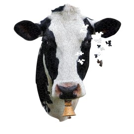 Madd Capp Cow 300 Piece Jigsaw Puzzle Unique Shape Fun Facts for Ages 10 Up