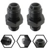 2Pcs 6AN to 6AN Male Flare Coupler Union Straight Fuel