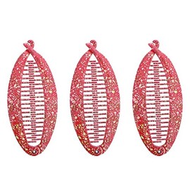 Speckled 5 Round Banana Clip - Set of 3-Red