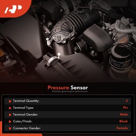 A-Premium Fuel Pressure Sensor [3 Pins] Compatible with Volvo XC60 2014-2021, XC90 2016-2021, S60 2015-2021, XC40 2019-2021, XC70 S80 2014-2016, S90 2017-2021, V60, S60 V60 V90 Cross Country, V90