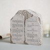 ShineOnAngel Ten Commandments Tabletop Decor - 6.8-Inch Stone Effect Religious