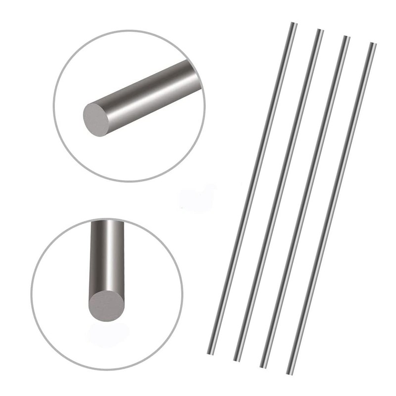 5 Pcs 304 Stainless Steel Round Rod, 3mm x 300mm