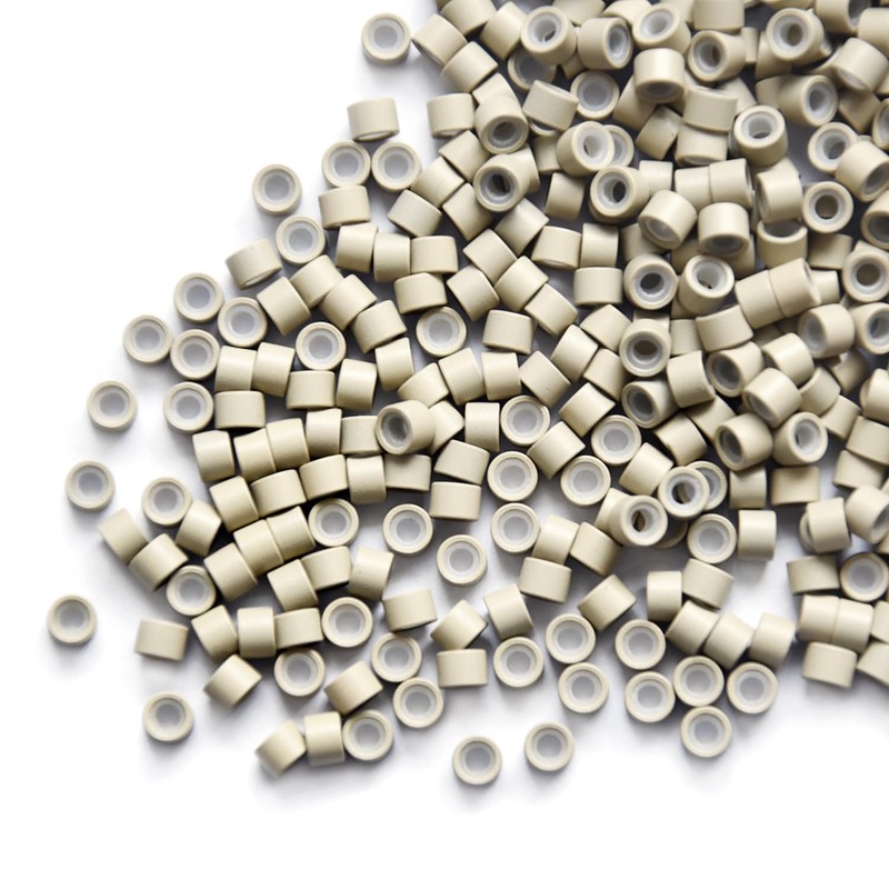 500 Pcs 4mm Silicone Lined Micro Links Rings Beads for