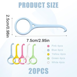 20 Pcs Aligner Removal Tool Retainer Remover Tool Aligner Tooth Hook Invisible Braces Remover Hook for Removing Invisible Braces Orthodontic Retainers Tooth Cleaning Oral Care (5Colors)