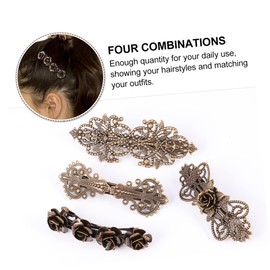 Beavorty 12pcs French Vintage Hair Barrettes Rose Flower Bobby Hairpins Vintage and Romantic Hair Accessories