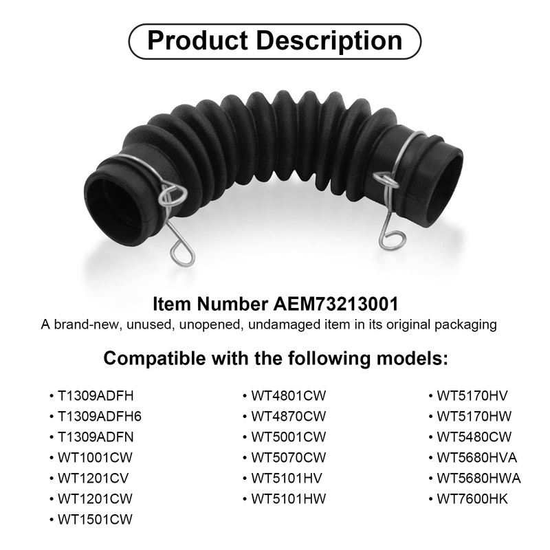 For LG Washer Washing Machine Drain Hose AEM73213001.