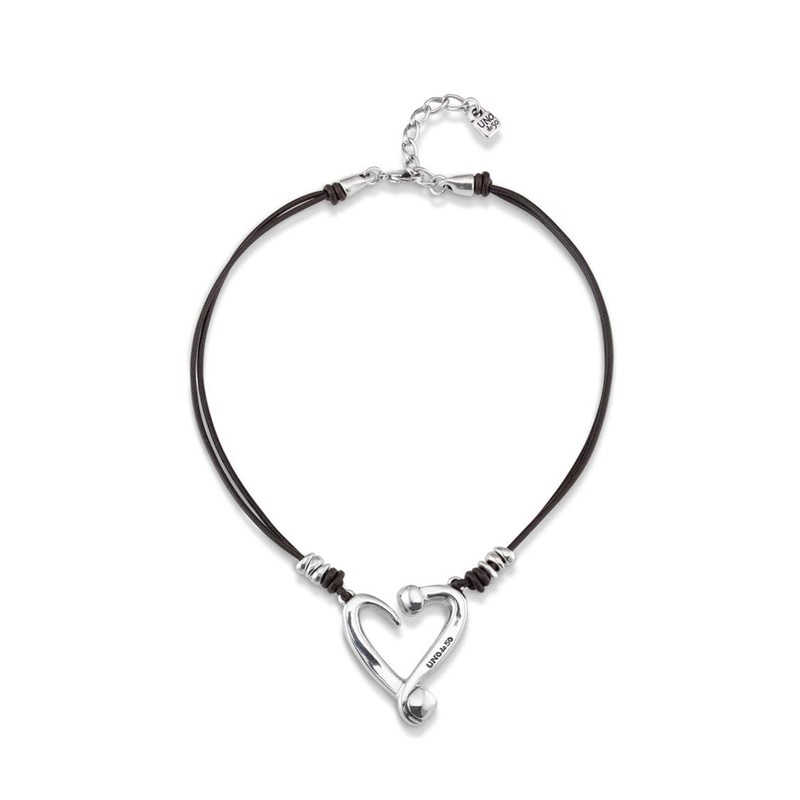Uno de 50 Women's HEART NECKLACE, 18" Adjustable to 20"