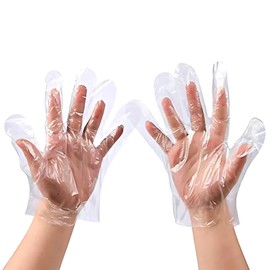 XARA Disposable Gloves - Plastic Gloves - Transparent and Waterproof PE Gloves - Pack of 1000 - Hypoallergenic - Latex and Talc Free - Ideal for Colouring Hair - 100% Recyclable