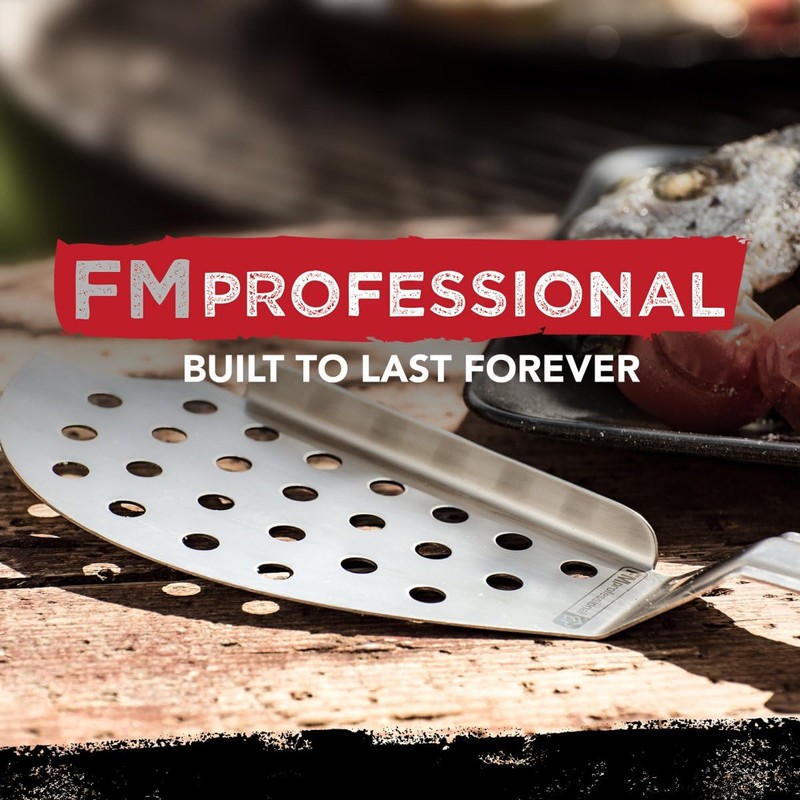FM PROFESSIONAL Fmprofessional Colour Fish Slice, Stainless Steel, Black, 50