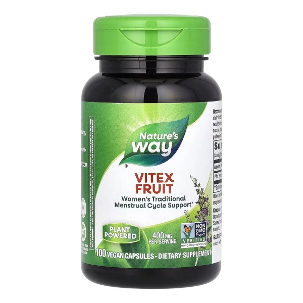 Vitex Agnus Castus de Natures Way, 400 mg, 100 cápsulas