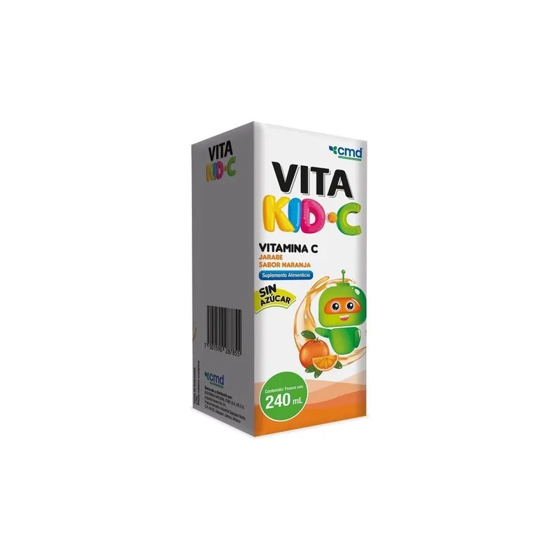 Vitamina C En Jarabe Para Niños Sabor Naranja S/azucar 240ml