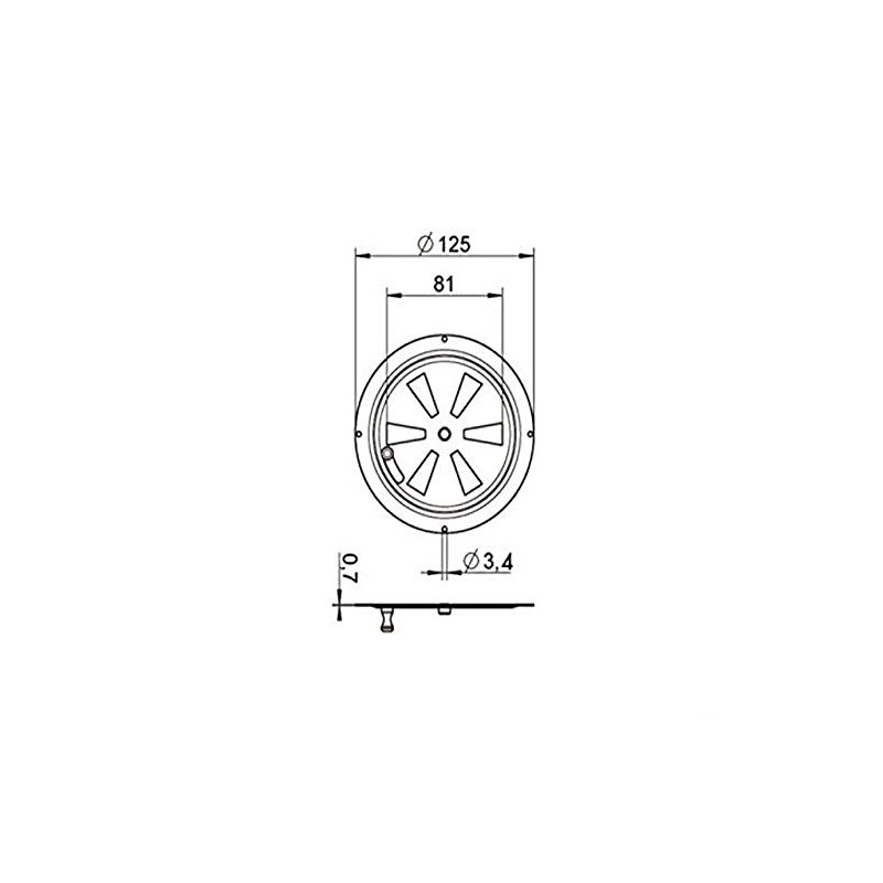 4x Ventilation Rosette Stainless Steel Air Vent Gill Stainless Steel