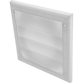Vent Systems 125mm Exhaust Vent Cover - White - Dryer Extractor Hood - Dryer Duct Vent Cover with Vents - Exhaust Hood Cap - Single Sided Plastic Air Supply Grille