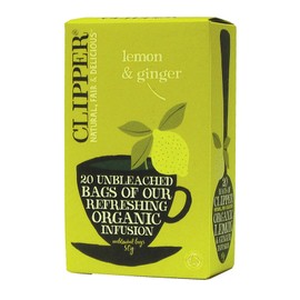 Clipper Organic Lemon & Ginger Tea Bags, 20 each