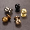 POVEFONK 2 Pack Antique Brass Kitchen Cabinet Knobs Vintage Drawer