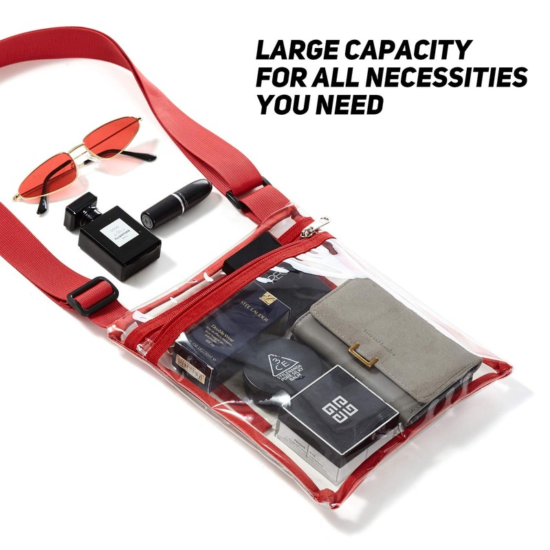 Vorspack Bolsa transparente aprobada por el estadio con bolsillo interior