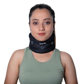 Wonder Care Soft Cervical Collar Adjustable Collar Neck Support Brace Neck Support Soft Neck Collar Neck Brace for Neck and Support for Women & Men_Black_small.