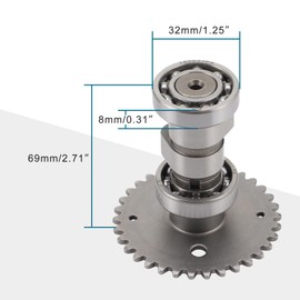 GOOFIT GY6 50cc High Performance Racing Camshaft Replacement for 60cc 80cc 100cc 139QMB 139QMA Engine ATV Scooter Moped Go Kart