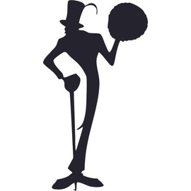 Shadow Man Princess Frog Cartoon Characters Decors Wall Sticker Art Design Decal for Girls Boys Kids Room Bedroom Nursery Kindergarten House Home Decor Stickers Wall Art Vinyl Decoration (10x8 inch)