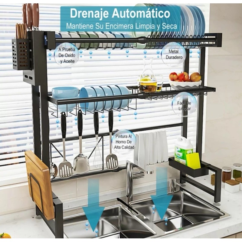 Best i Escurridores De Platos Fregadero 2niveles Ajustable 62-103cm
