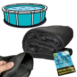 U.S. Pool Supply Armour Shield 15-Foot Round Heavy Duty Pool Liner Pad for Above Ground Swimming Pools - Protects Pool Liner, Prevents Punctures, Weed Barrier, Eco-Friendly Fabric - Extends Liner Life
