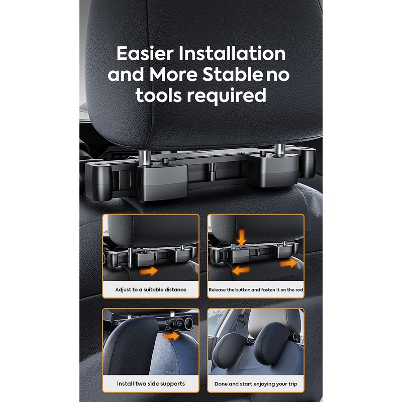 cofcvgs Car Headrest for Kids and Adults, 180° Adjustable Side